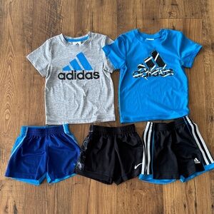 Bundle of toddler Nike, Adidas athletic shirts / shorts, size 2T